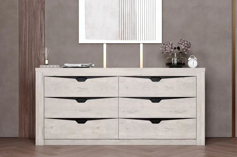 Комод с 6 ящиками "Соренто" спальня Дуб бонифаций