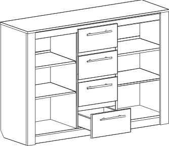 Комод 1395 "Элана" спальня Персидский жемчуг Комод 1395 "Элана" спальня Персидский жемчуг