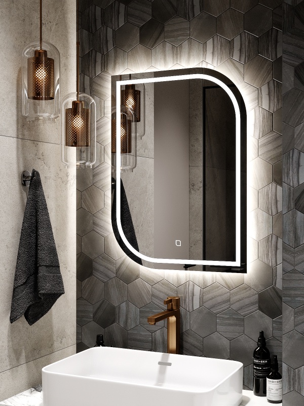 Зеркало навесное Z-17 с подсветкой вертикальное Зеркало навесное Z-17 с подсветкой вертикальное