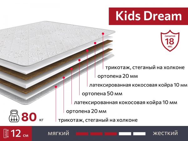 Матрас Kids Dream 600х1200